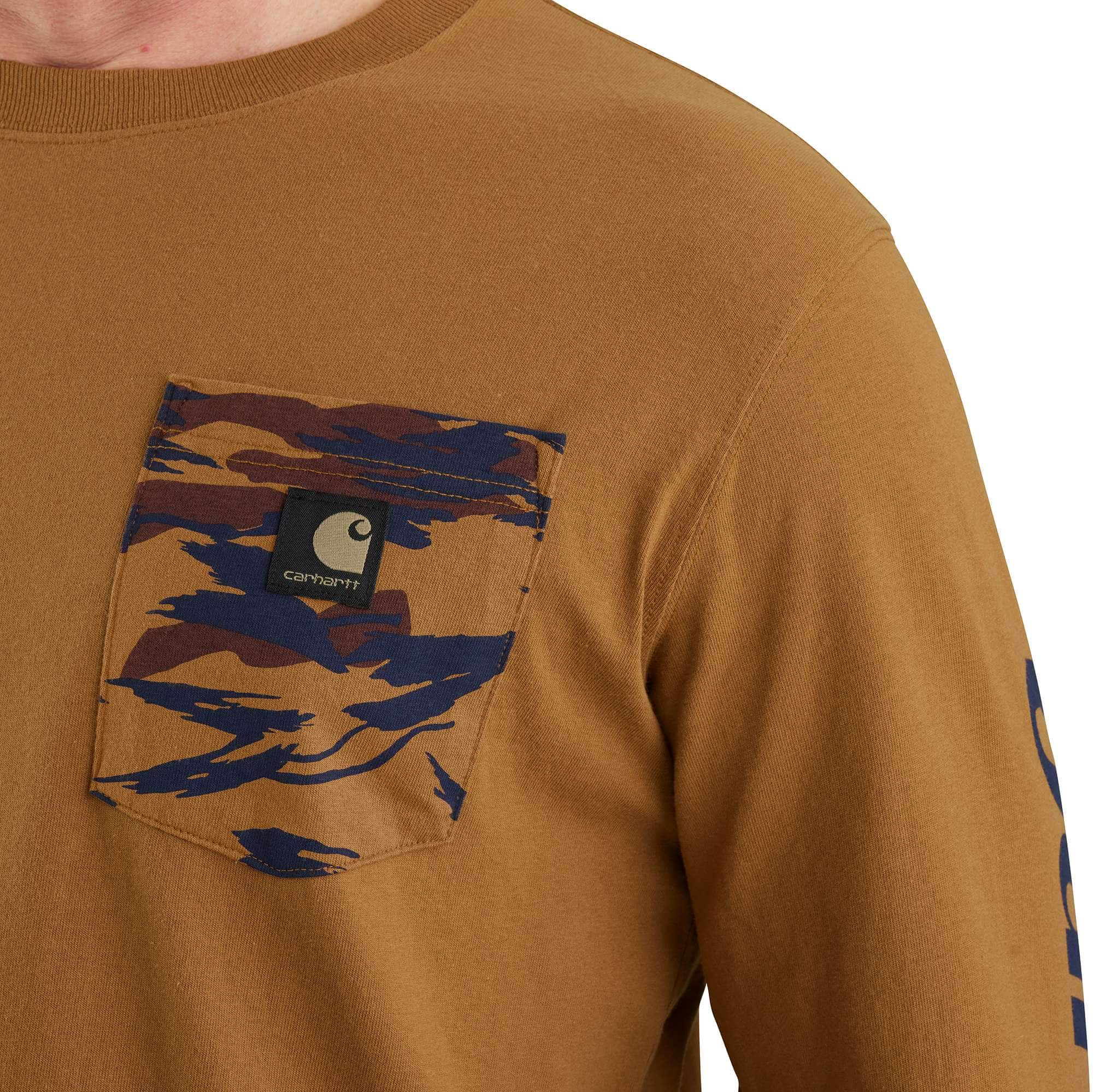 Additional thumbnail 4 of Relaxed Fit Heavyweight Long-Sleeve Pocket Camo Graphic T-Shirt