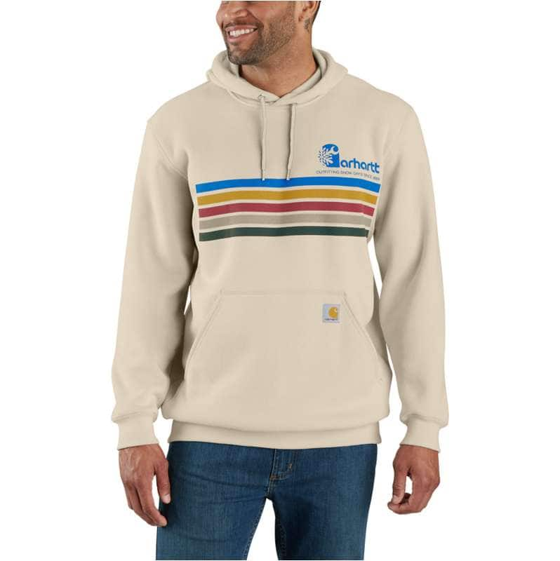 Carhartt  Oat Milk Loose Fit Midweight Stripe Graphic Sweatshirt