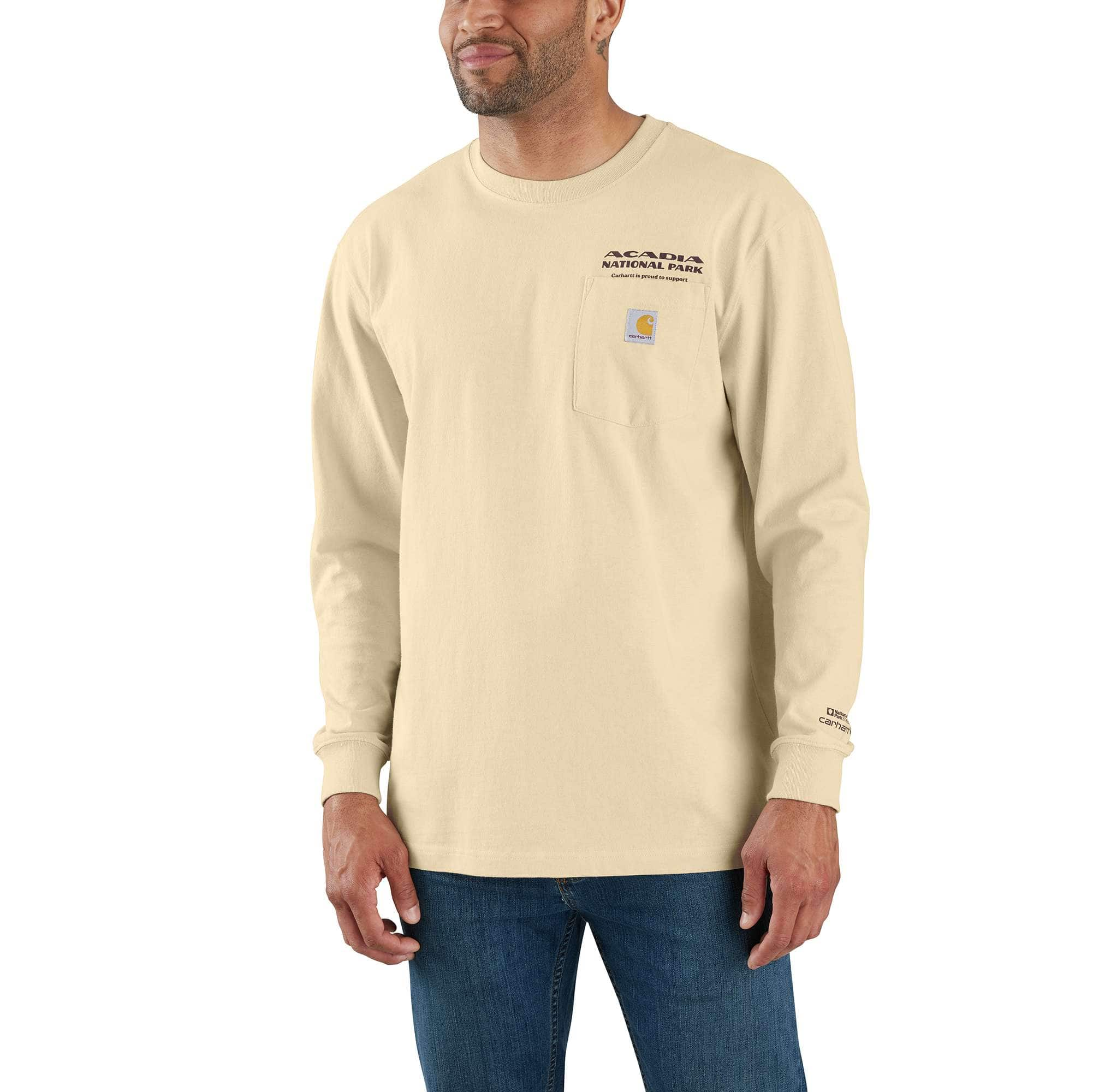 Additional thumbnail 2 of Loose Fit Heavyweight Long-Sleeve Acadia National Park Graphic T-Shirt