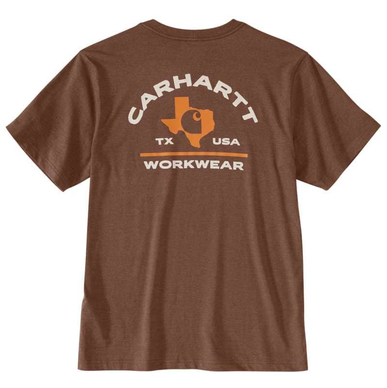 Carhartt  Mocha Heather Relaxed Fit Lightweight Short-Sleeve Texas Graphic T-Shirt