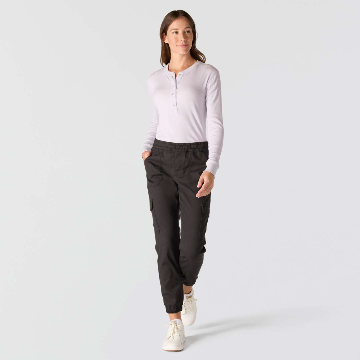 Женские джоггеры Carhartt Tencel Fiber Series свободного кроя, цвет: Чёрный — фото 5