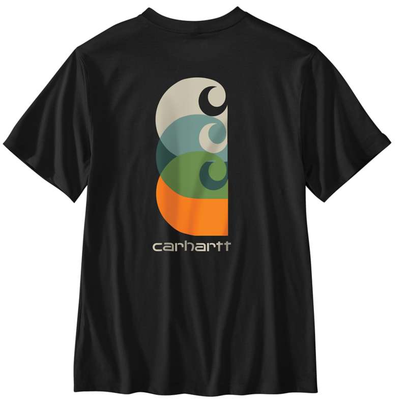 Carhartt  Black Relaxed Fit Lightweight Pocket Short-Sleeve C Graphic T-Shirt