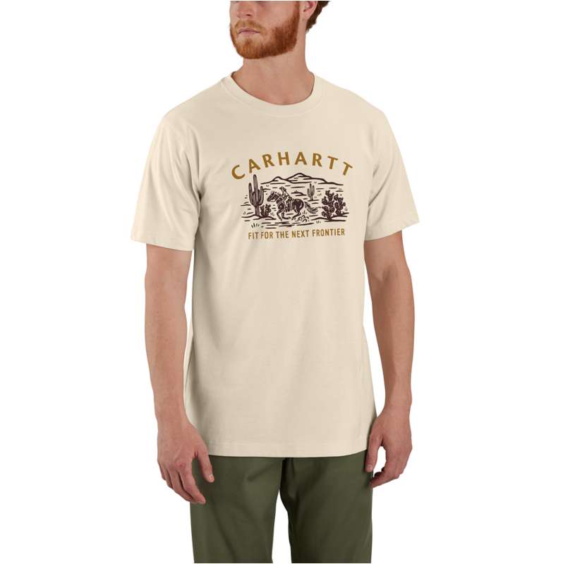 Carhartt  Oat Milk Montana Relaxed Fit Lightweight Short-Sleeve Horse Graphic T-Shirt