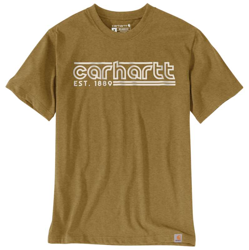 Carhartt  Golden Grass Heather Relaxed Fit Lightweight Short-Sleeve Logo Graphic T-Shirt