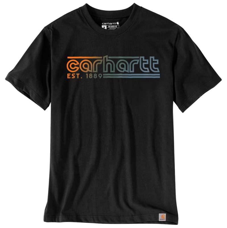 Carhartt  Black Relaxed Fit Lightweight Short-Sleeve Logo Graphic T-Shirt