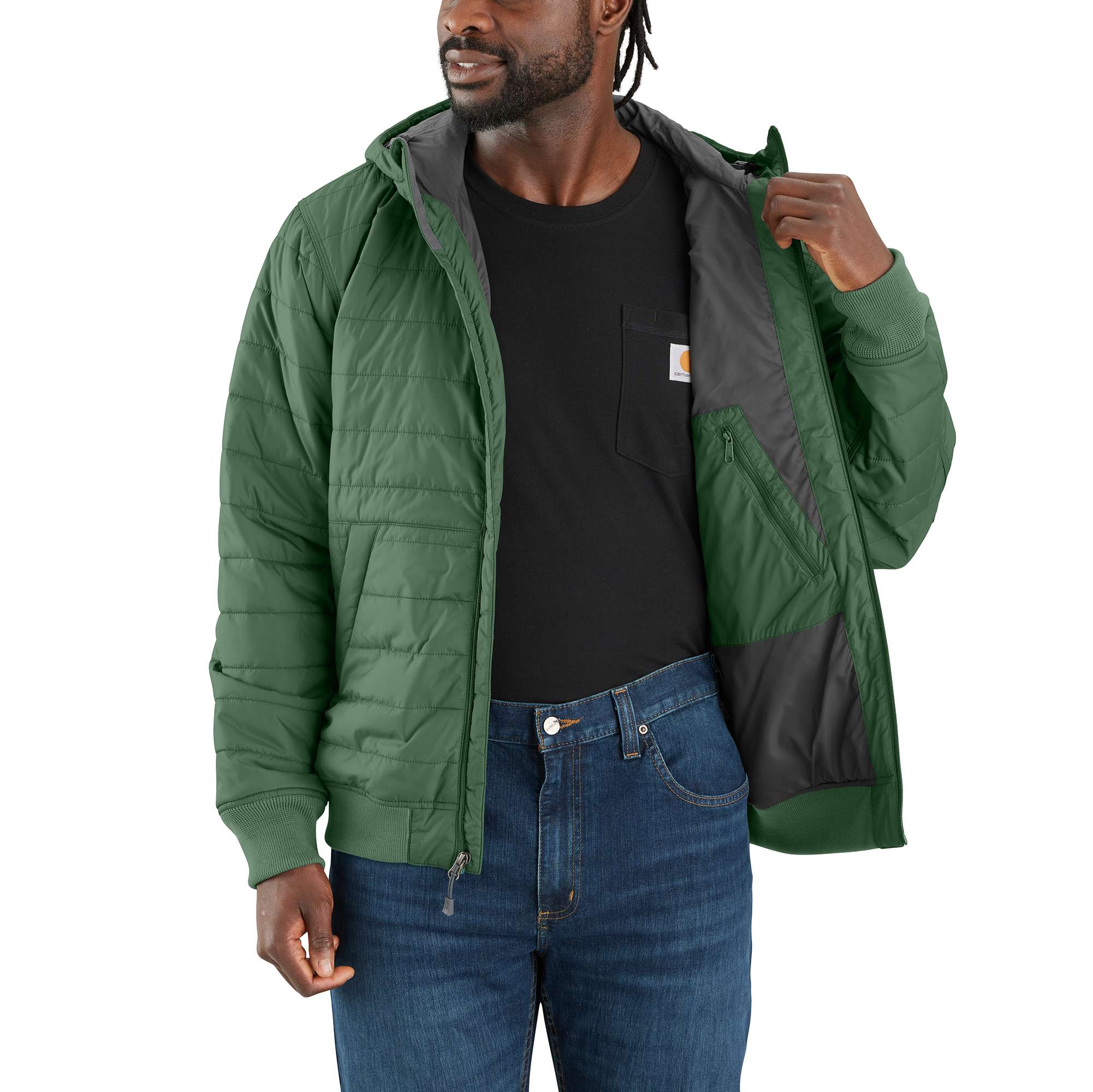 Additional thumbnail 3 of Rain Defender® Relaxed Fit Lightweight Insulated Hooded Jacket - 3 Warmest Rating