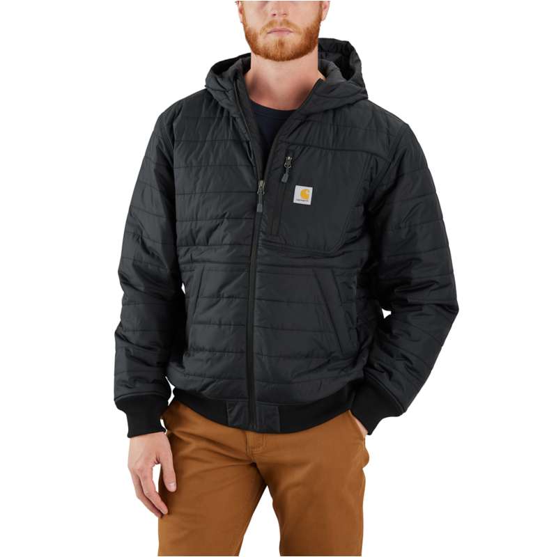 Carhartt  Black Rain Defender® Relaxed Fit Lightweight Insulated Hooded Jacket - 3 Warmest Rating