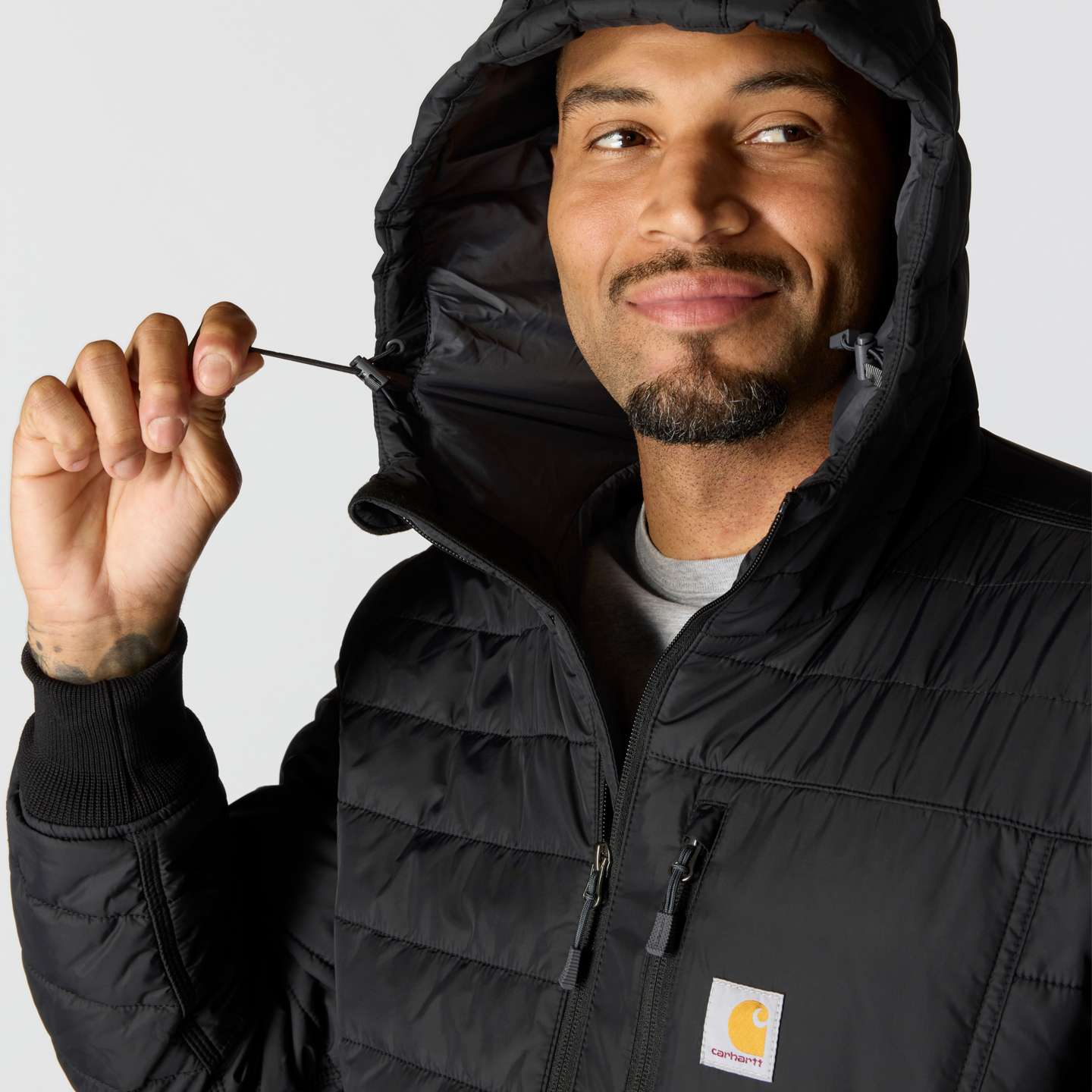 Мужская куртка Carhartt Gilliam Active Jac, цвет: Чёрный — фото 4