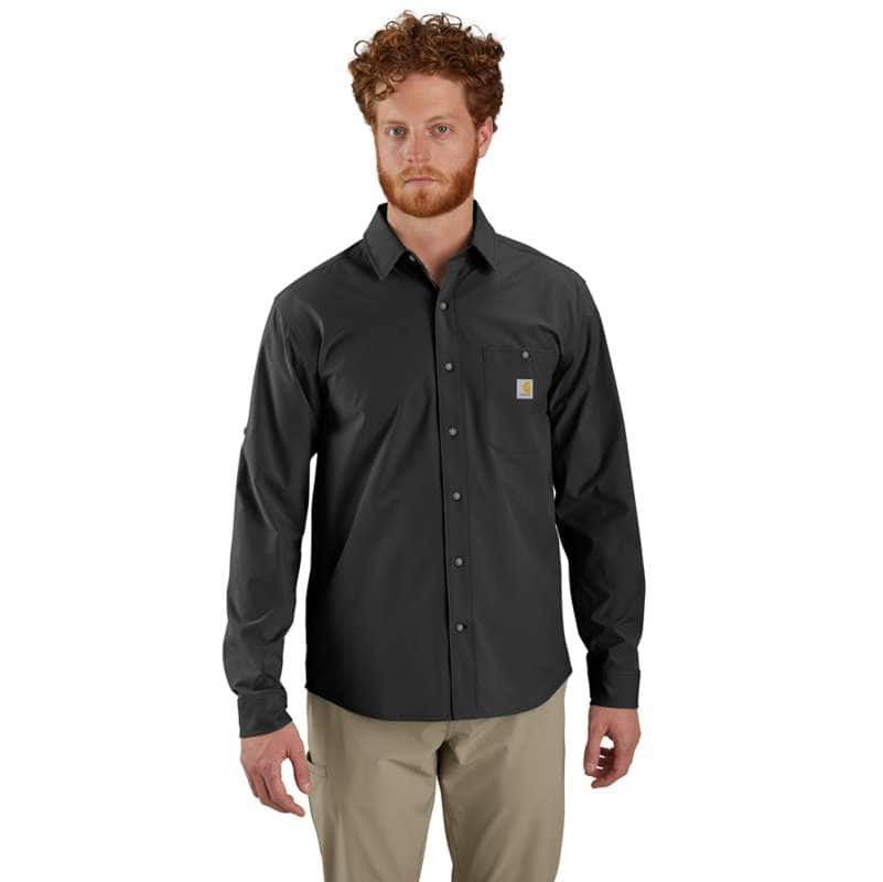 Loose Fit Heavyweight Flannel Long-Sleeve Plaid Shirt