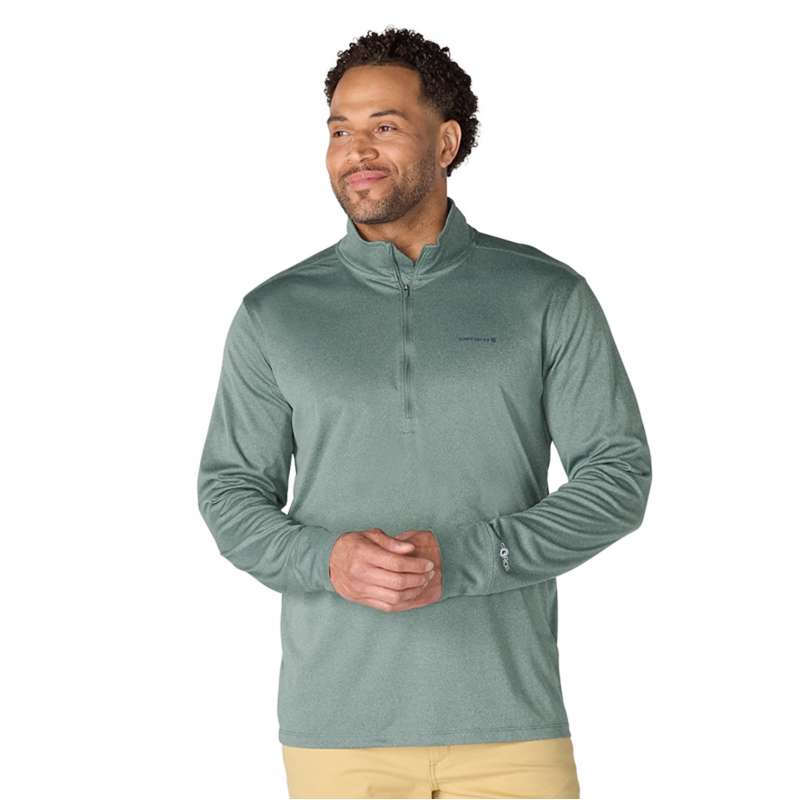Carhartt  Dark Harbor Teal Heather Force Sun Defender™ Relaxed 1/2-Zip