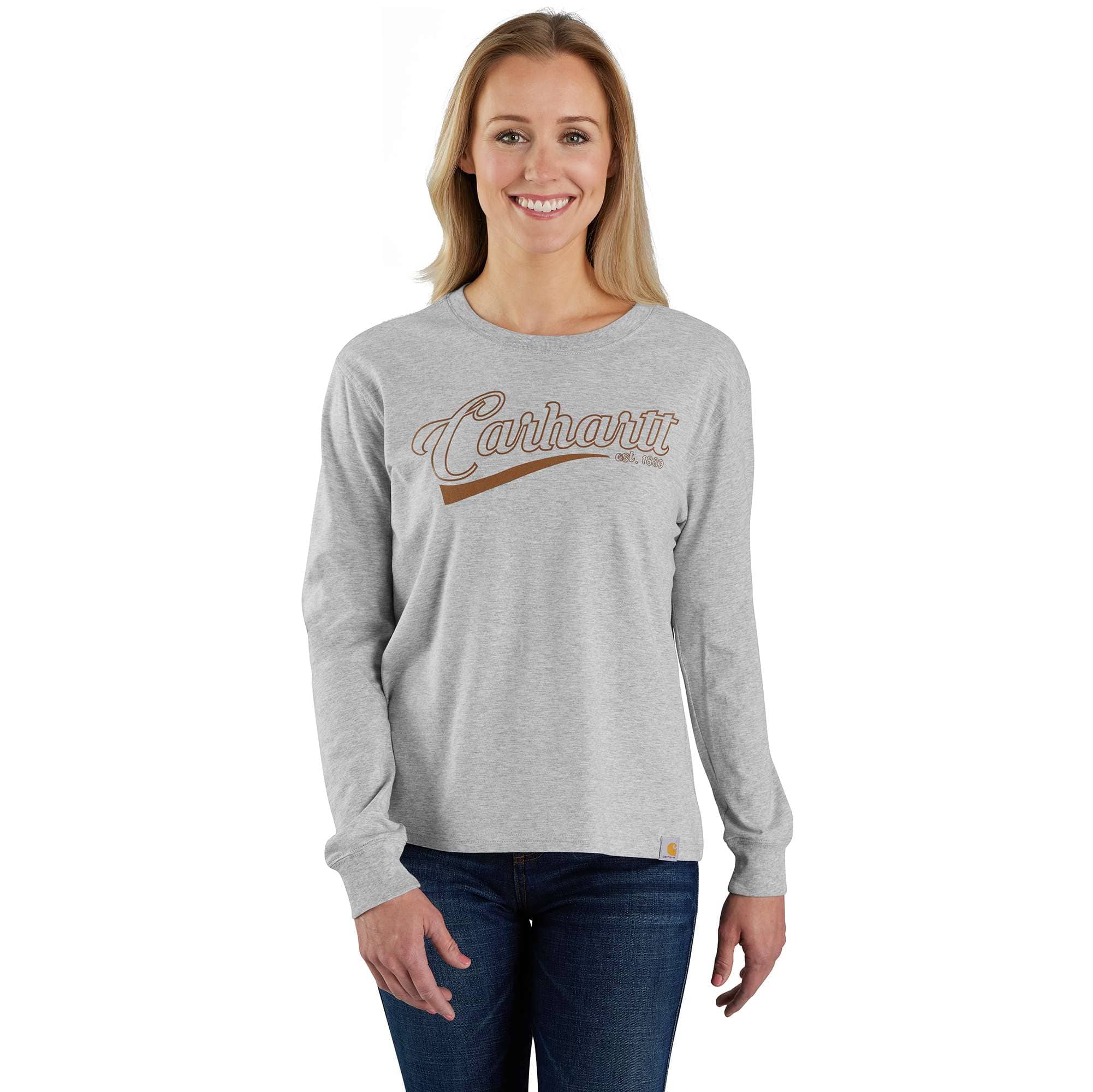 Additional thumbnail 1 of Women's TENCEL™ Fiber Series Loose Fit Long-Sleeve Logo Graphic T-Shirt