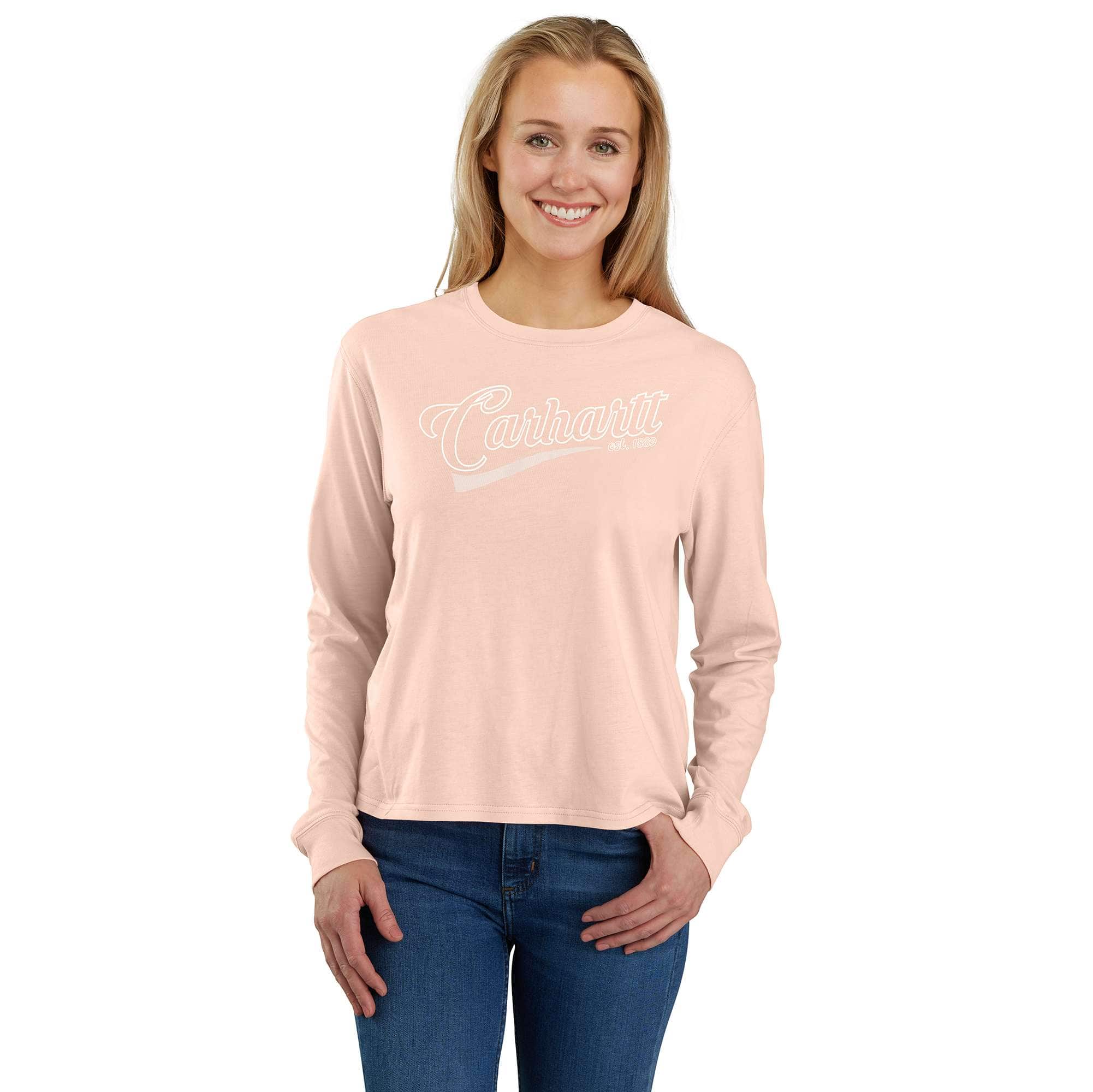 Additional thumbnail 1 of Women's TENCEL™ Fiber Series Loose Fit Long-Sleeve Logo Graphic T-Shirt