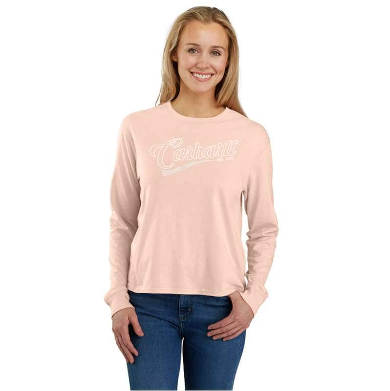 Carhartt  Georgia Peach Women's TENCEL™ Fiber Series Loose Fit Long-Sleeve Logo Graphic T-Shirt