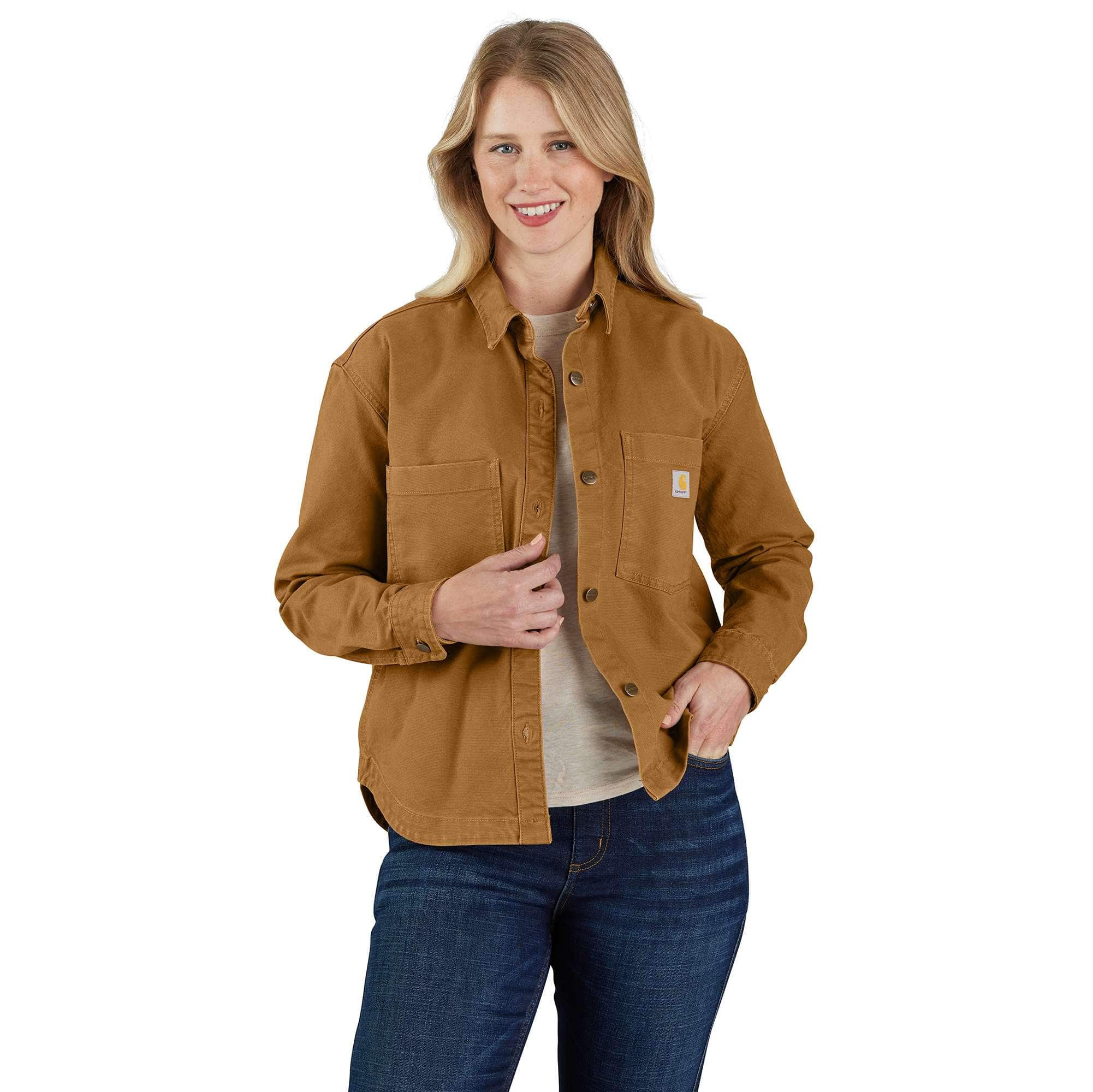 Additional thumbnail 1 of Women's Montana Rugged Flex® Loose Fit Heavyweight Duck Overshirt