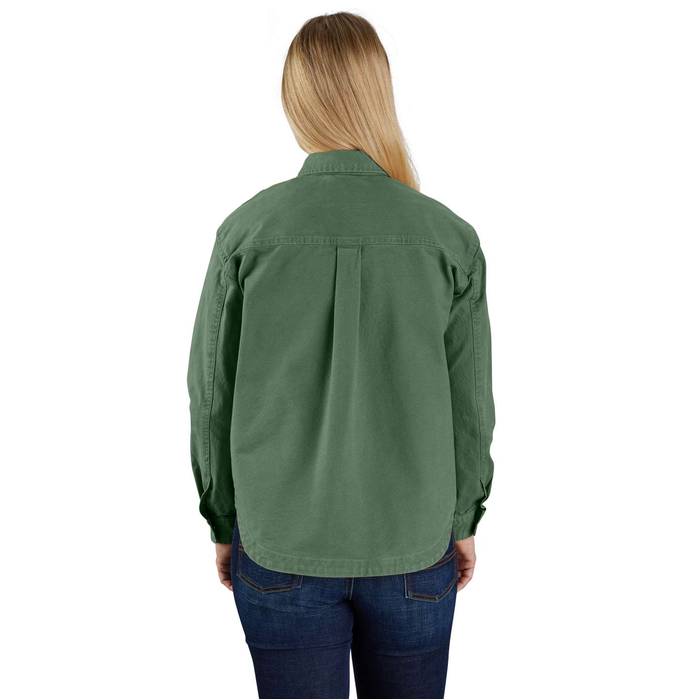 Женская рубашка Carhartt Montana Rugged Flex® Loose Fit Heavyweight Duck Overshirt, цвет: Frosted Balsam — фото 2