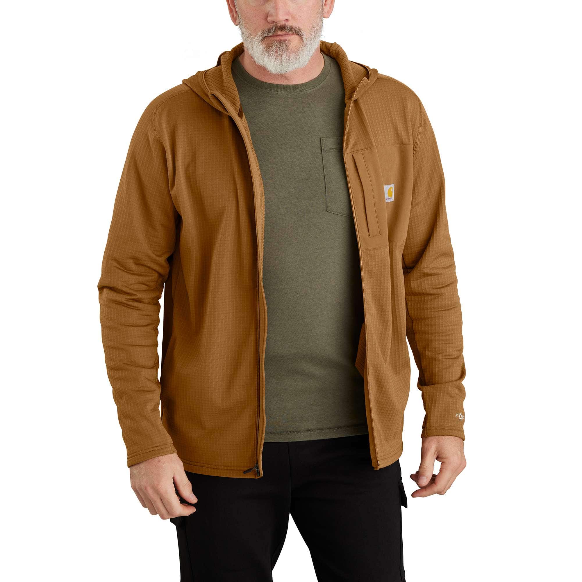 Additional thumbnail 4 of Carhartt Force® Relaxed Fit Full-Zip Long-Sleeve Hooded Fleece-Lined Shirt