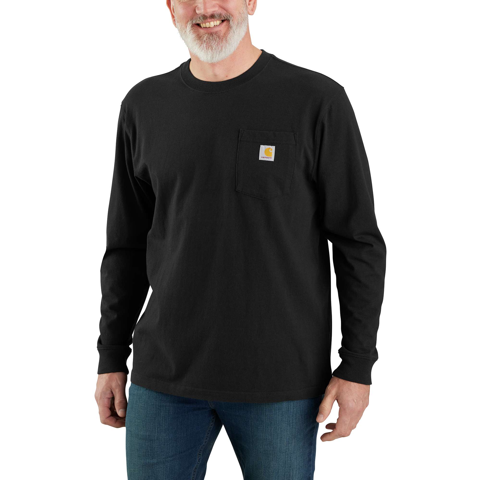 Additional thumbnail 2 of Loose Fit Heavyweight Long-Sleeve Pocket Duck Graphic T-Shirt