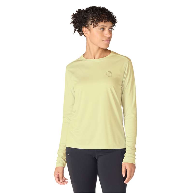 Carhartt  Celestial Yellow Women's Force Sun Defender™ Relaxed LS Logo T-Shirt