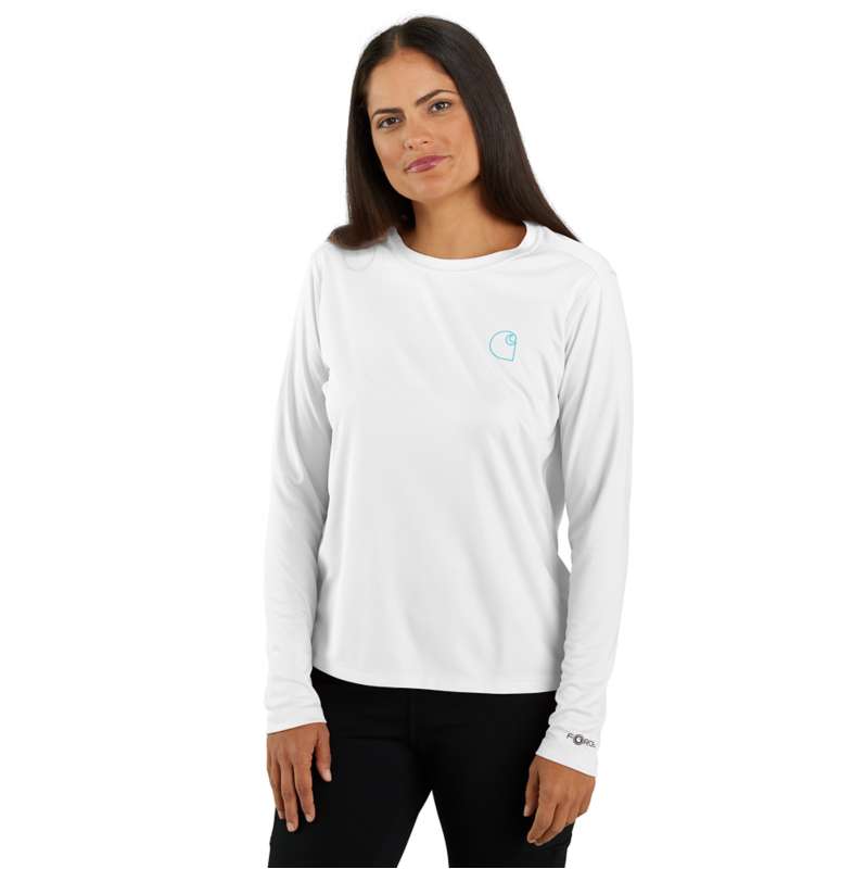 Carhartt Force Sun Defender Lightweight Long Sleeve Graphic T-Shirt Women's Clothing Dew Drop : MD