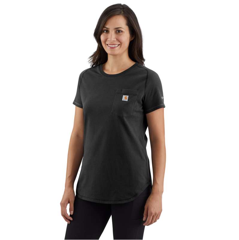 Carhartt  Black Women's Carhartt Force® Relaxed Fit Midweight Pocket T-Shirt