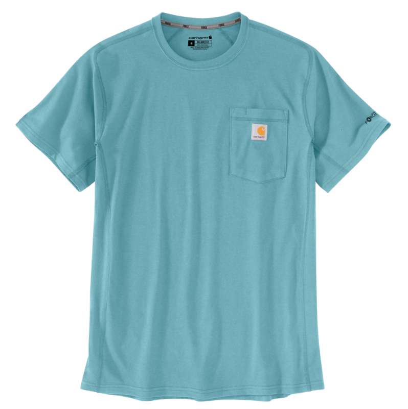 Carhartt  Dusted Aqua Carhartt Force® Relaxed Fit Short-Sleeve Pocket T-Shirt