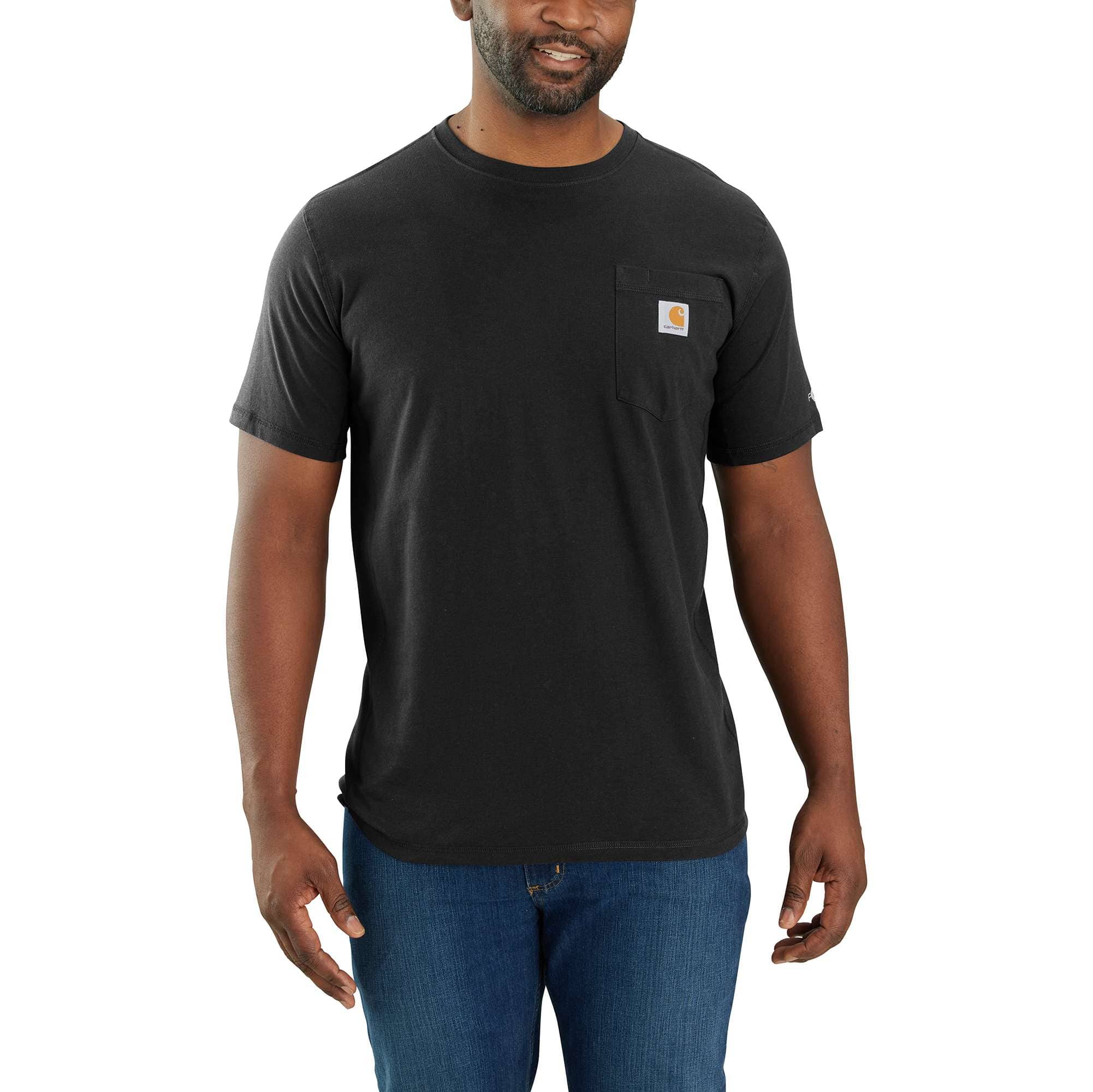 Carhartt Men's Force Relaxed Fit Midweight Short-Sleeve Pocket T-Shirt, Black