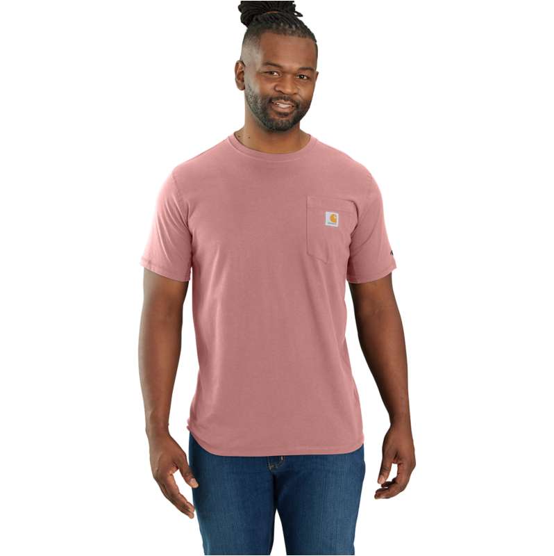 Carhartt  Rose Tint Carhartt Force® Relaxed Fit Short-Sleeve Pocket T-Shirt