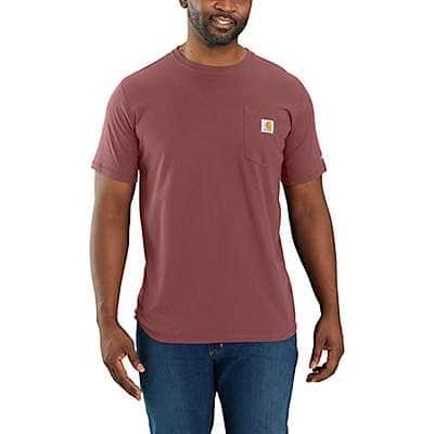 Carhartt Men's Tanager Red Carhartt Force® Relaxed Fit Midweight Short-Sleeve Pocket T-Shirt