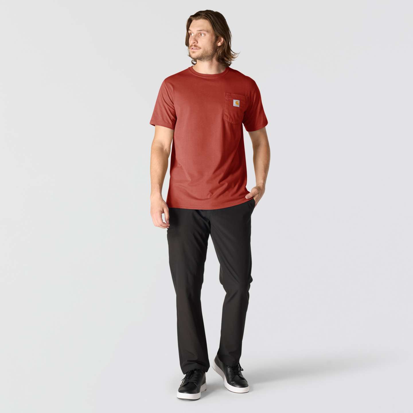 Мужская футболка Carhartt Force Relaxed, цвет: Красный — фото 4