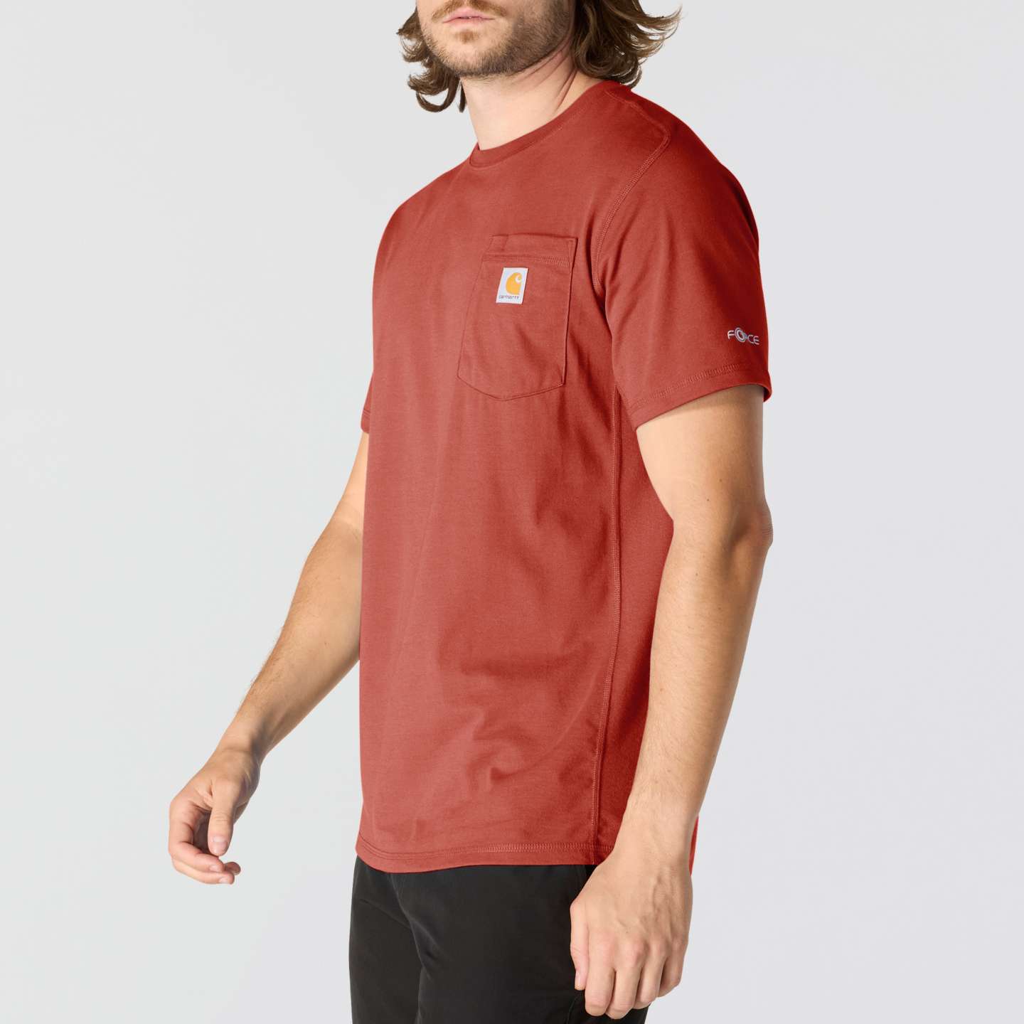 Мужская футболка Carhartt Force Relaxed, цвет: Красный — фото 2