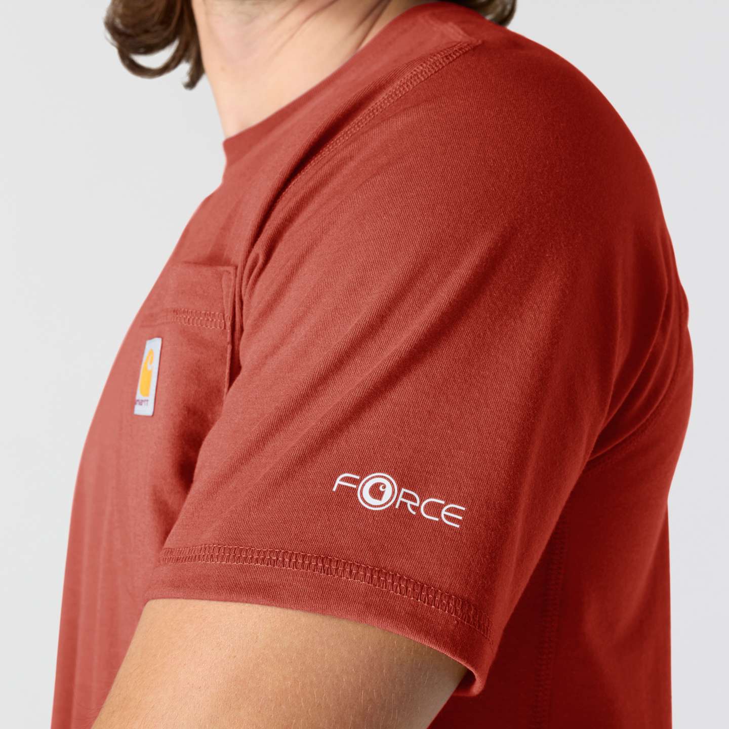 Мужская футболка Carhartt Force Relaxed, цвет: Красный — фото 9