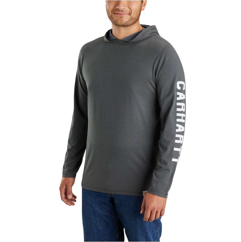 Carhartt Force® Relaxed Fit Midweight Long-Sleeve Logo Graphic Hooded  T-Shirt