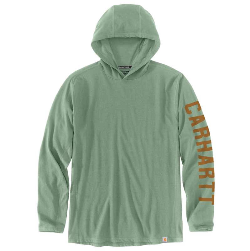 Carhartt  Loden Frost Carhartt Force® Relaxed Fit Long-Sleeve Logo Graphic Hooded T-Shirt