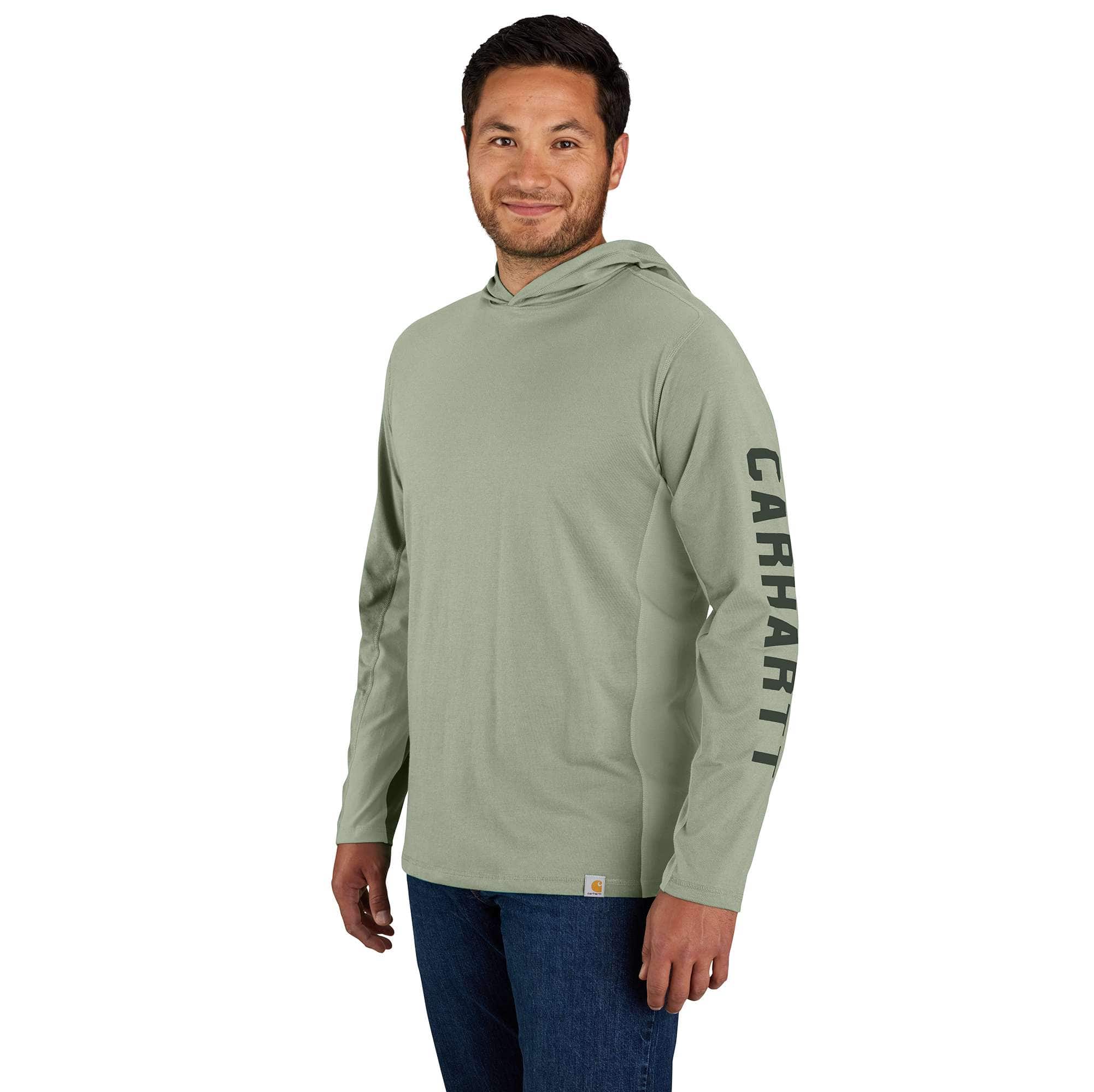 Additional thumbnail 1 of Carhartt Force® Relaxed Fit Long-Sleeve Logo Graphic Hooded T-Shirt