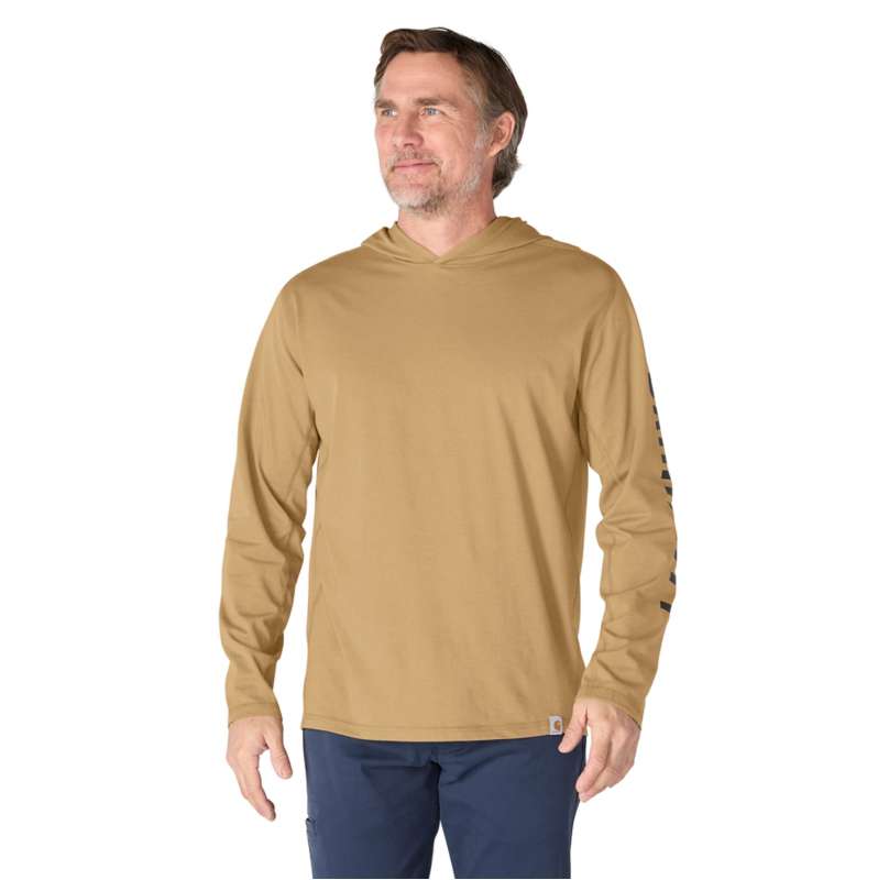 Carhartt  Night Fatigue Heather Force Relaxed Logo Hoodie