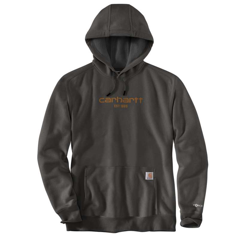 Carhartt  Carbon Heather/Carhartt Brown Carhartt Force® Relaxed Fit Lightweight Logo
Graphic Sweatshirt