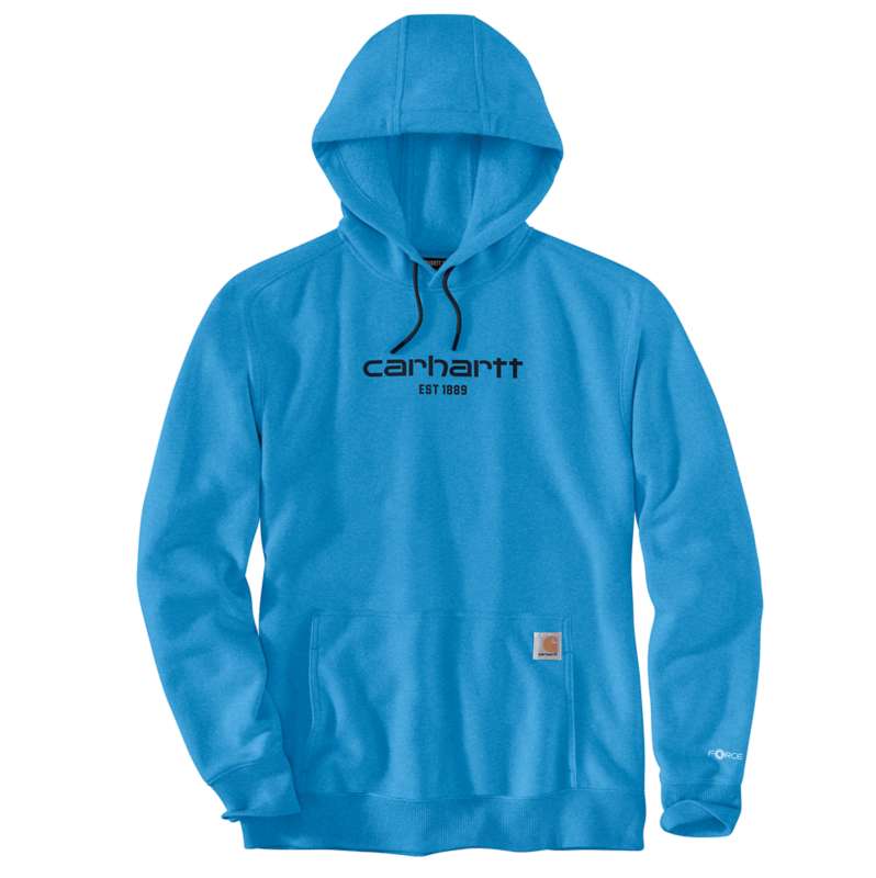 Carhartt  Engineer Blue Heather Carhartt Force® Relaxed Fit Lightweight Logo
Graphic Sweatshirt