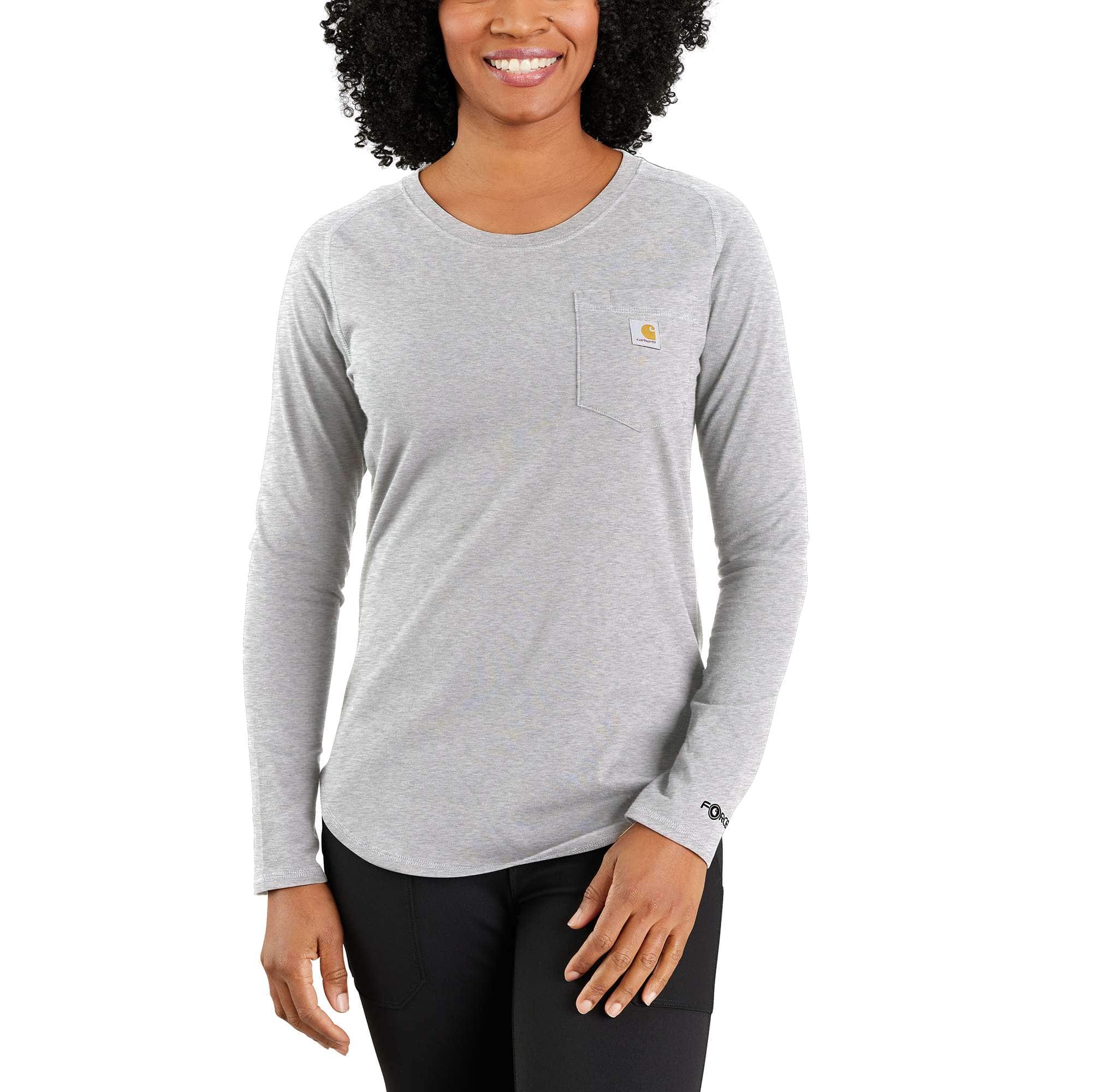 Additional thumbnail 1 of Women's Carhartt Force® Relaxed Fit Midweight Long-Sleeve Pocket T-Shirt