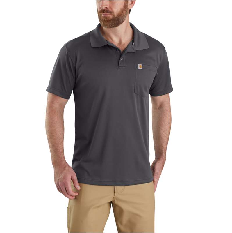 Carhartt  Shadow Carhartt Force® Relaxed Fit Lightweight Short-Sleeve Pocket Polo