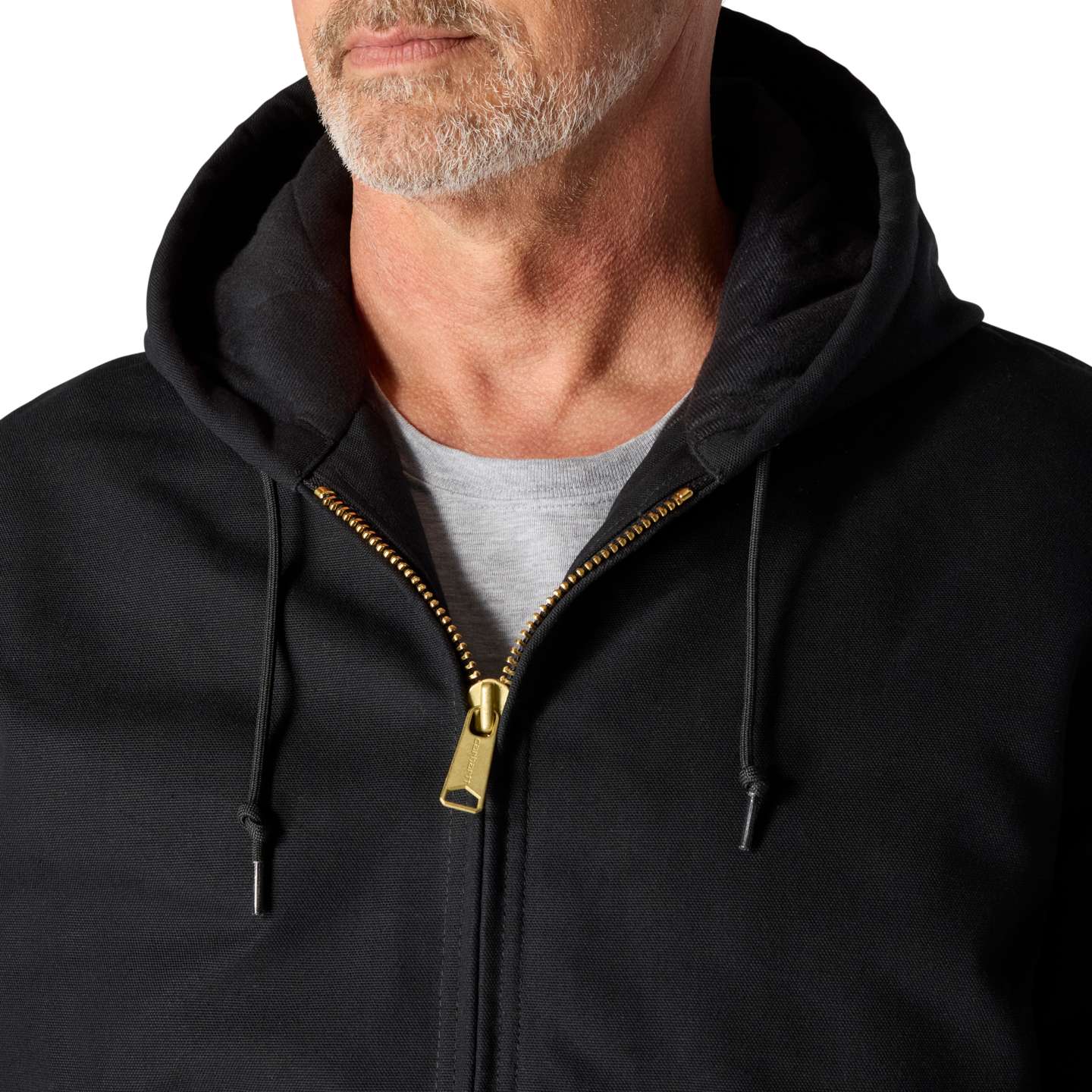 Мужская куртка Carhartt Iconic J140 Firm Duck Active Jac, цвет: Чёрный — фото 7