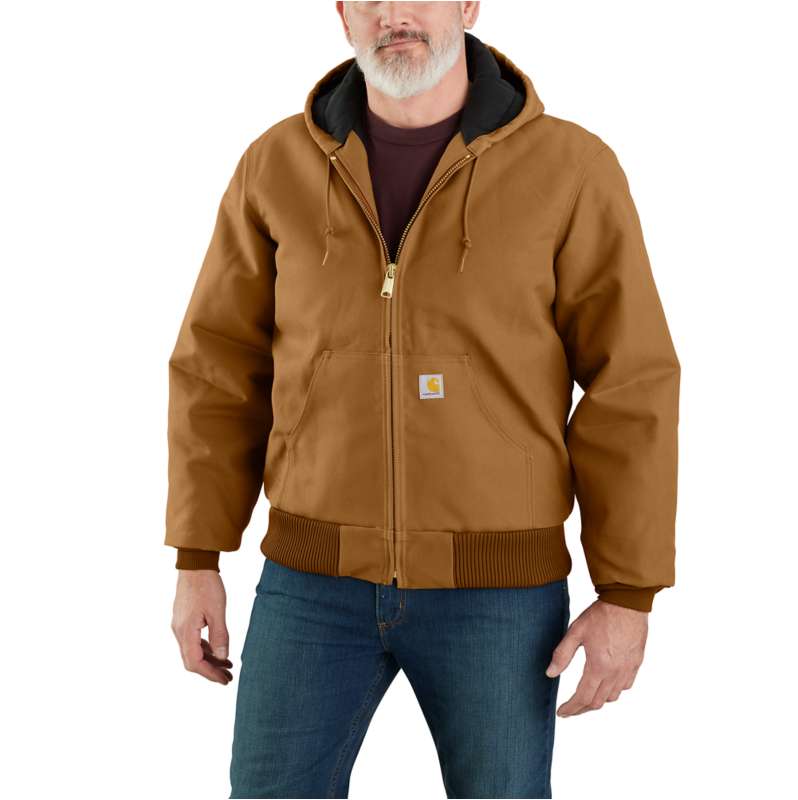 Carhartt  Carhartt Brown Flannel-Lined Active Jac J140 - Loose Fit - Firm Duck - 3 Warmest Rating