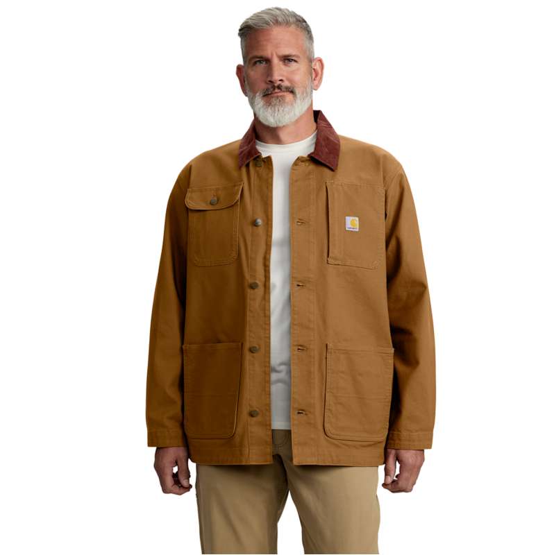 Carhartt  Carhartt Brown Rugged Flex® Duck Loose Fit Chore Coat