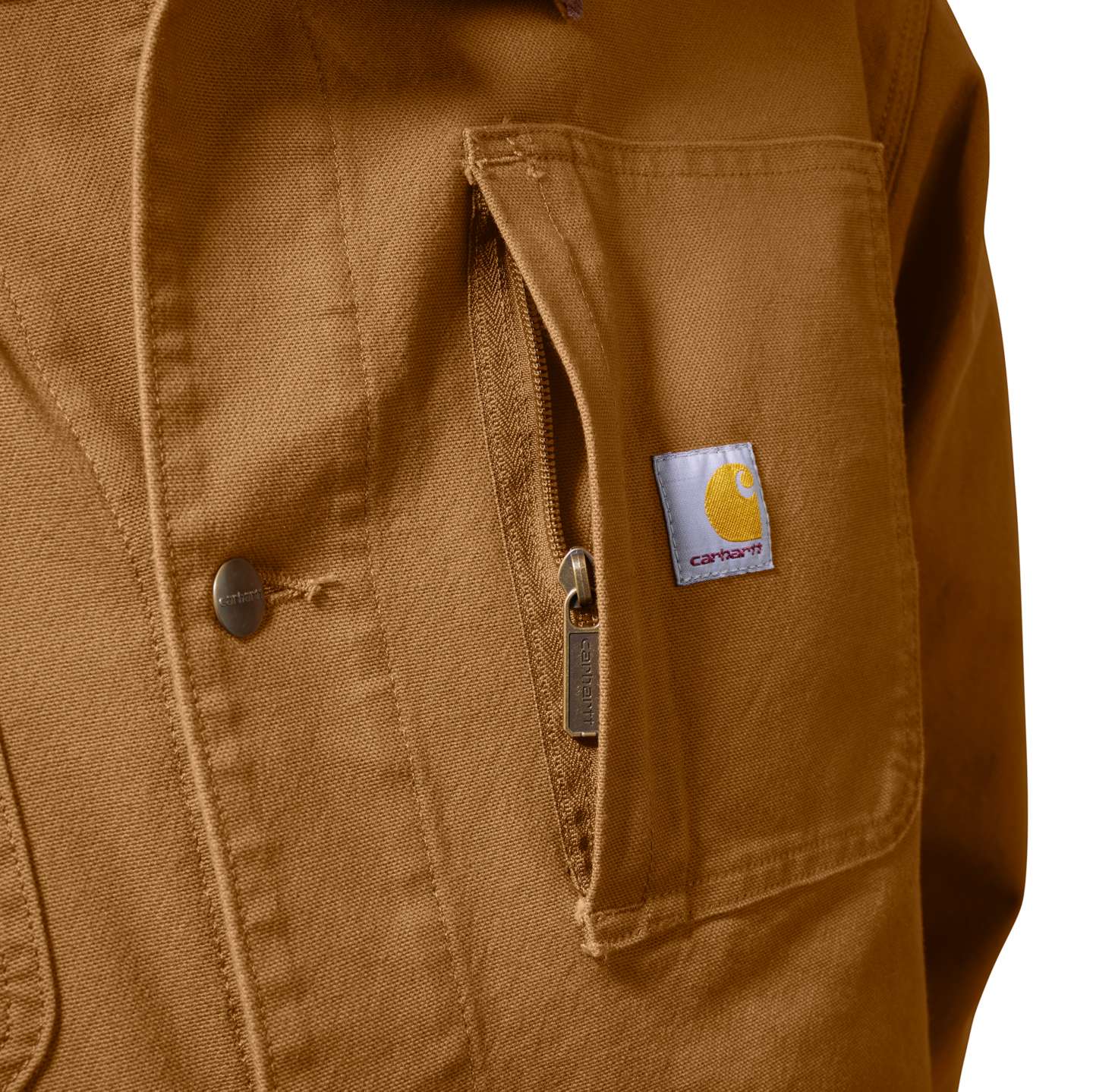 Мужское пальто Carhartt Rugged Flex® Duck Loose Fit Chore Coat - 1 Warm Rating, цвет: Коричневый — фото 6