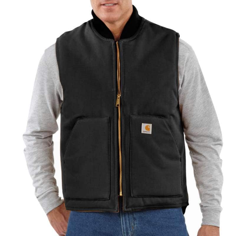 Relaxed Fit Washed Duck Sherpa-Lined Vest