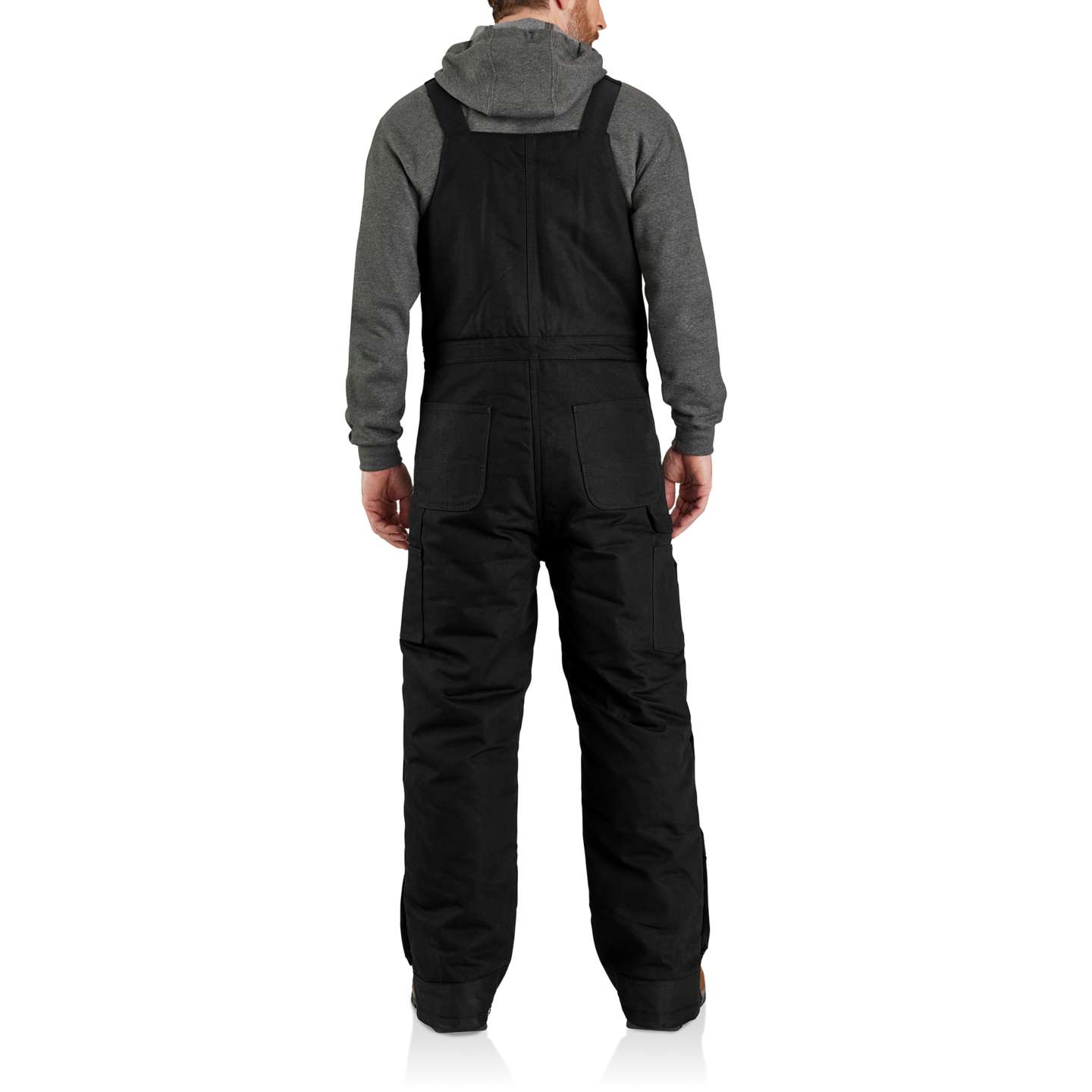 Мужской полукомбинезон Carhartt Firm Duck Biberall, цвет: Чёрный — фото 2