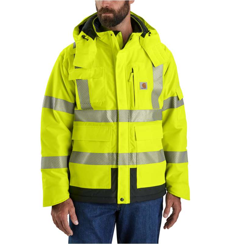 Carhartt  Brite Lime High-Visibility Waterproof Class 3 Sherwood Jacket - 4 Extreme Warmth Rating