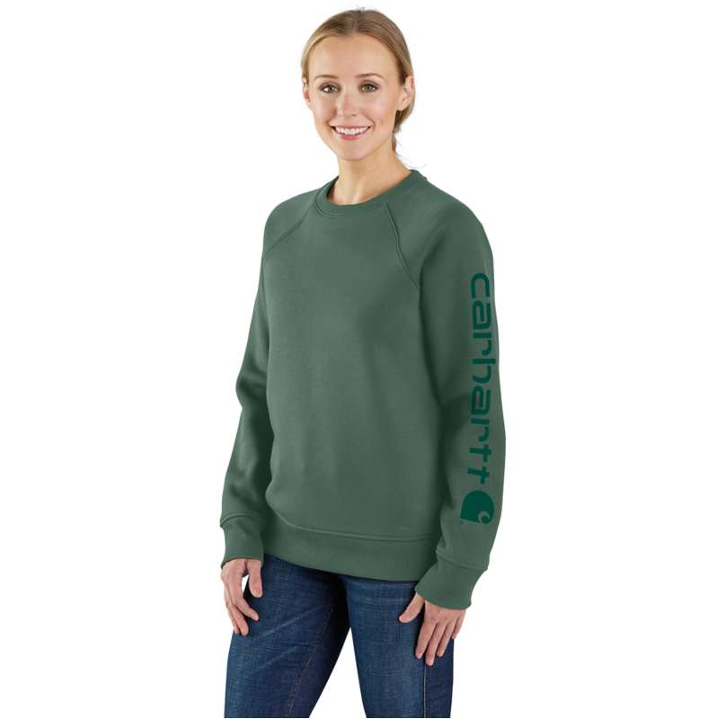 Carhartt  Frosted Balsam Women's Relaxed Fit Midweight Graphic Crewneck Sweatshirt