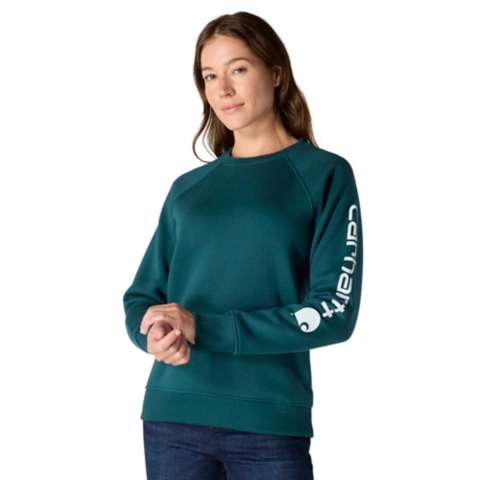Женские худи Carhartt Women's Relaxed Fit Midweight Graphic Crewneck Sweatshirt