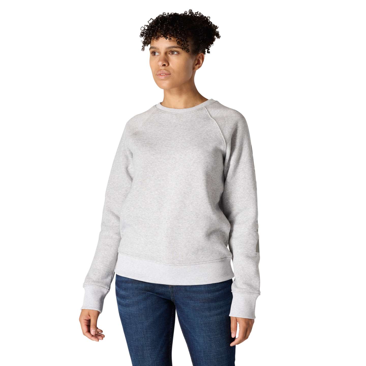 Женская толстовка Carhartt Relaxed Fit Midweight Graphic Crewneck, цвет: Меланжевый серый — фото 1