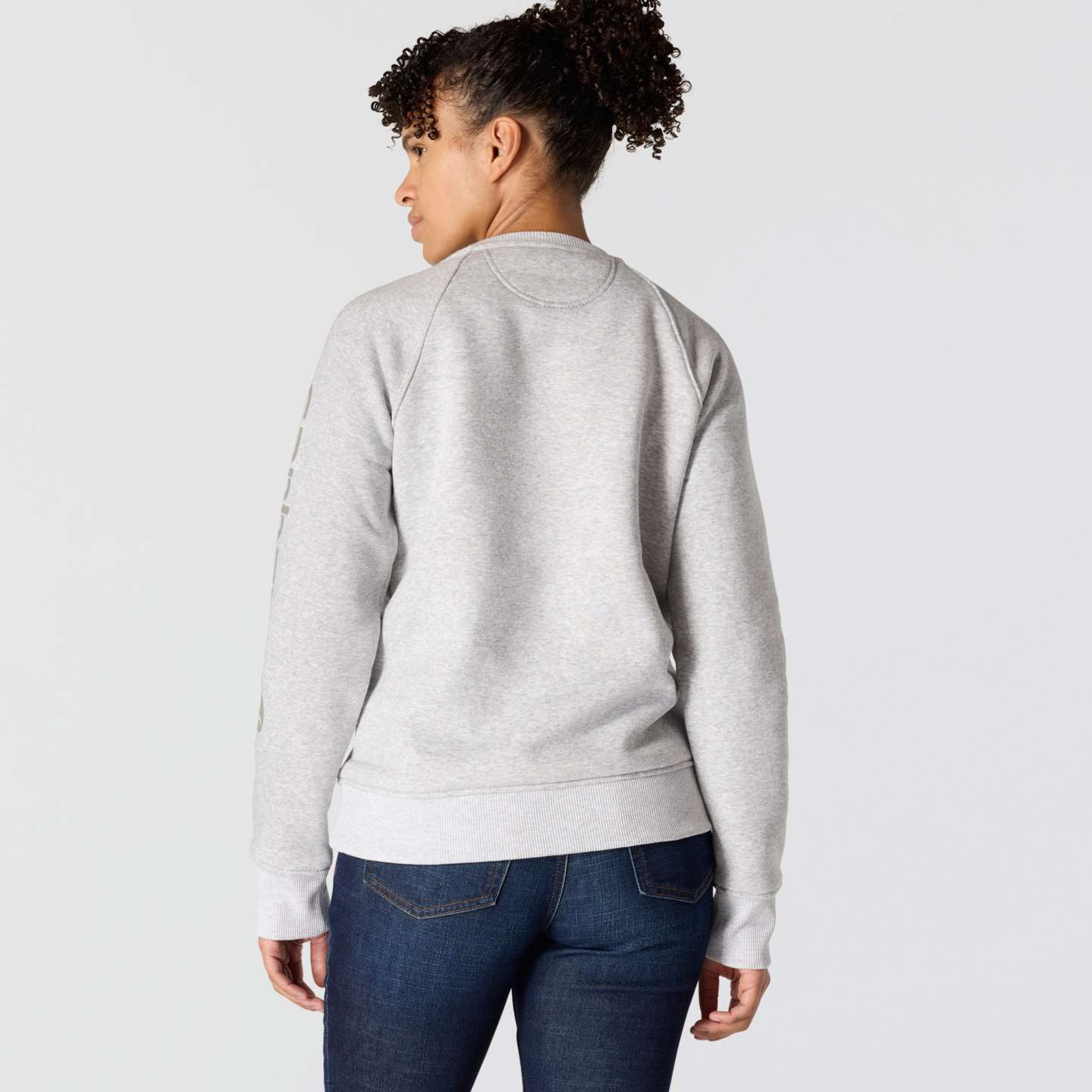 Женская толстовка Carhartt Relaxed Fit Midweight Graphic Crewneck, цвет: Меланжевый серый — фото 4
